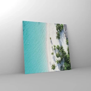 Glass picture - Holidays in Paradise - 30x30 cm