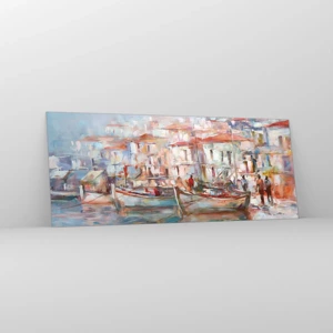 Glass picture - Holidays in Pastel - 100x40 cm