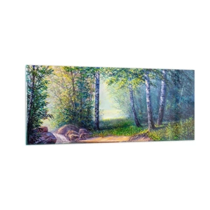 Glass picture - Idyllic Scenery - 100x40 cm