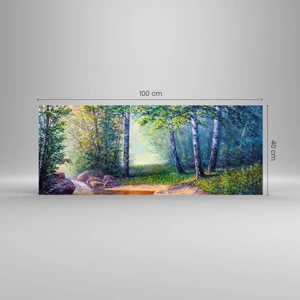 Glass picture - Idyllic Scenery - 100x40 cm