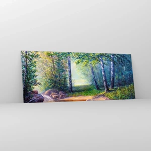 Glass picture - Idyllic Scenery - 100x40 cm