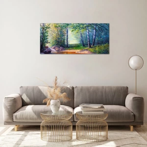 Glass picture - Idyllic Scenery - 100x40 cm