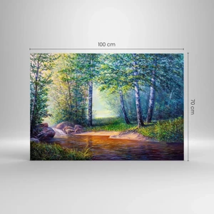 Glass picture - Idyllic Scenery - 100x70 cm