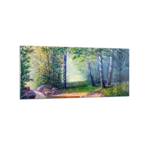 Glass picture - Idyllic Scenery - 120x50 cm