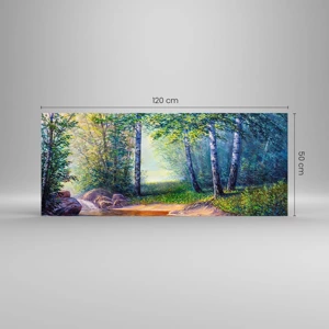 Glass picture - Idyllic Scenery - 120x50 cm