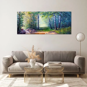 Glass picture - Idyllic Scenery - 120x50 cm