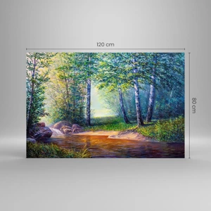 Glass picture - Idyllic Scenery - 120x80 cm