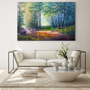 Glass picture - Idyllic Scenery - 120x80 cm