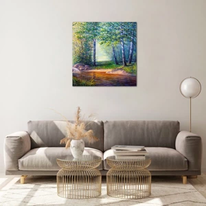 Glass picture - Idyllic Scenery - 60x60 cm