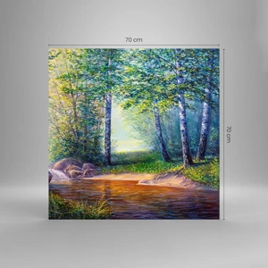 Glass picture - Idyllic Scenery - 70x70 cm