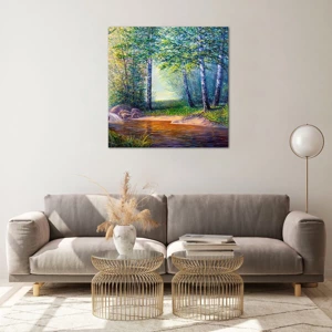 Glass picture - Idyllic Scenery - 70x70 cm