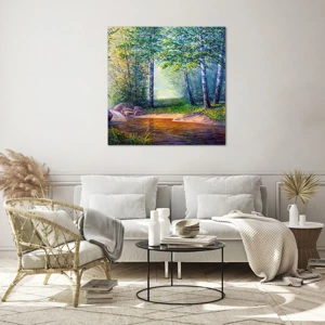 Glass picture - Idyllic Scenery - 70x70 cm