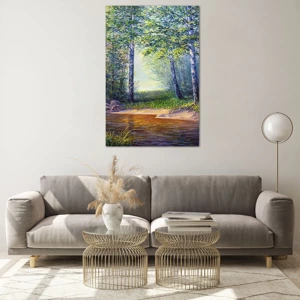 Glass picture - Idyllic Scenery - 80x120 cm