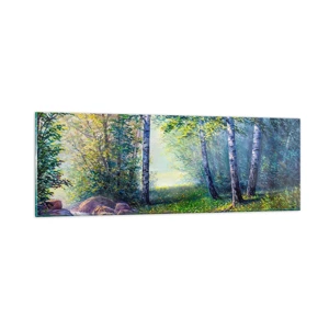 Glass picture - Idyllic Scenery - 90x30 cm