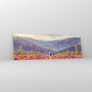 Glass picture - In Lavendar World - 90x30 cm