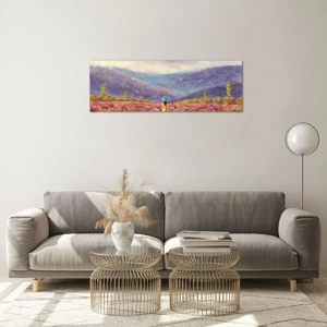 Glass picture - In Lavendar World - 90x30 cm