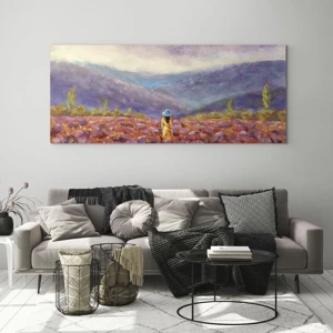 Glass picture - In Lavendar World - 90x30 cm