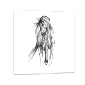 Glass picture - In a Graceful Trot - 30x30 cm