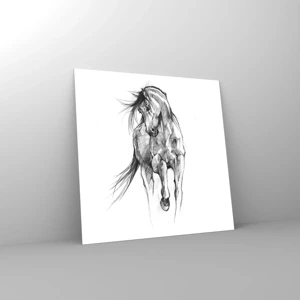 Glass picture - In a Graceful Trot - 30x30 cm