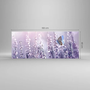 Glass picture - Kiss of a Butterfly - 100x40 cm