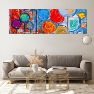 Glass picture - Lolly Sticks - 160x50 cm