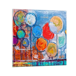 Glass picture - Lolly Sticks - 30x30 cm