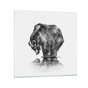 Glass picture - Nice to See Someone Close - 70x70 cm