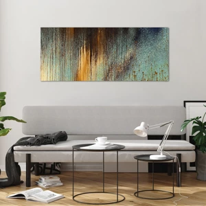 Glass picture - Non-accidental Colourful Composition - 120x50 cm