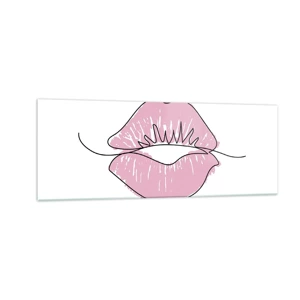 Glass picture - Ready for a Kiss? - 140x50 cm