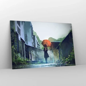 Glass picture - Refreshing Rain - 120x80 cm