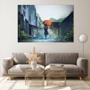 Glass picture - Refreshing Rain - 120x80 cm