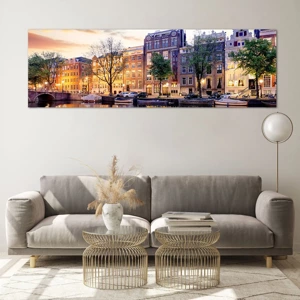 Glass picture - Reserved and Calm Dutch Beaty - 160x50 cm