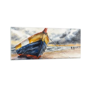 Glass picture - Rest On the Shore - 100x40 cm