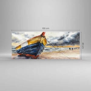 Glass picture - Rest On the Shore - 100x40 cm