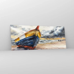 Glass picture - Rest On the Shore - 100x40 cm