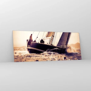 Glass picture - Sail, Sailor - 100x40 cm