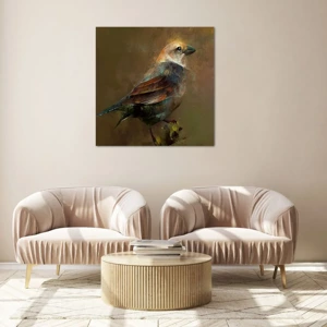 Glass picture - Sparrow, a Little Birdy - 30x30 cm