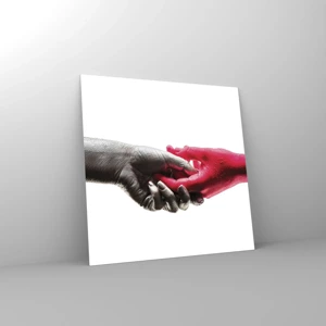 Glass picture - Together, although Different - 70x70 cm