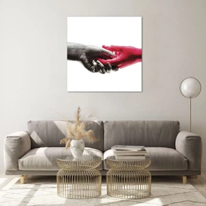 Glass picture - Together, although Different - 70x70 cm