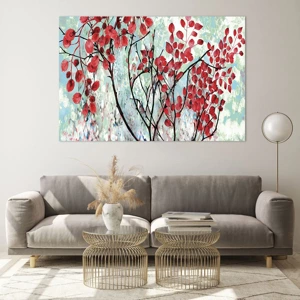 Glass picture - Tree in Scarlet - 120x80 cm