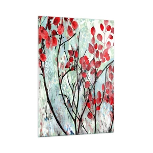 Glass picture - Tree in Scarlet - 50x70 cm