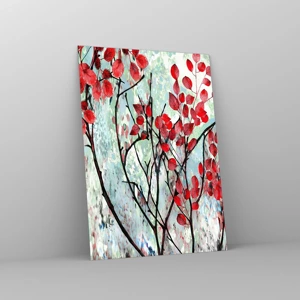 Glass picture - Tree in Scarlet - 50x70 cm