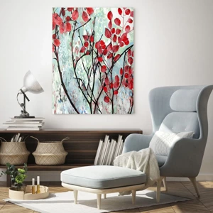 Glass picture - Tree in Scarlet - 50x70 cm