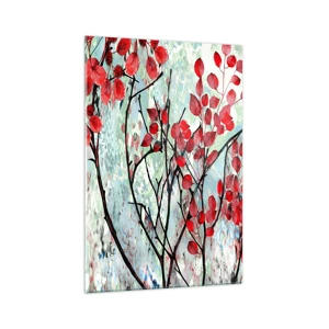 Glass picture - Tree in Scarlet - 70x100 cm