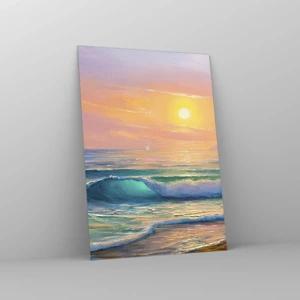 Glass picture - Turquoise Song of the Waves - 50x70 cm