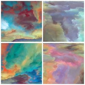 Glass picture - Two Skies - 90x30 cm