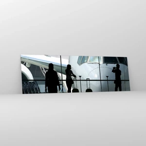 Glass picture - Via a Vis at the Aiport - 160x50 cm