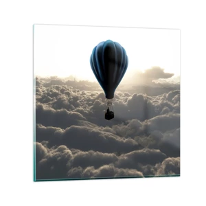 Glass picture - Wanderer above Clouds - 30x30 cm