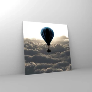 Glass picture - Wanderer above Clouds - 30x30 cm