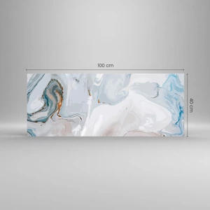 Glass picture - White Fusion - 100x40 cm